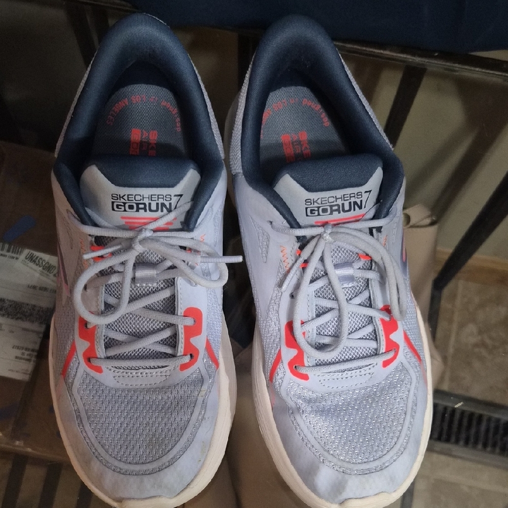 Skechers Go Run Women's Sneakers - Light Blue and Coral